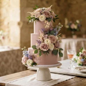 Mauve Floral Cake